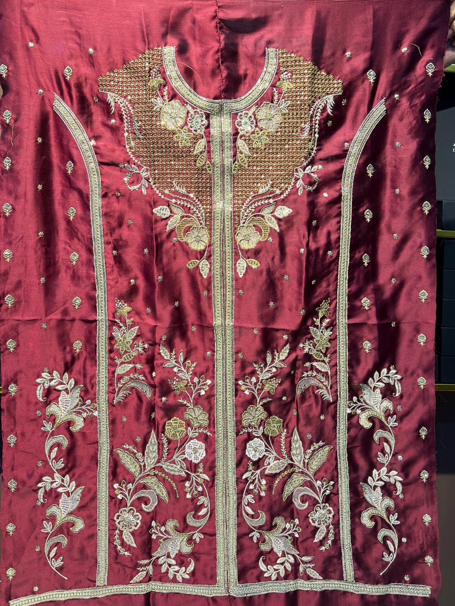 Ethnc Burgundy E-1077 Shamoz Silk - Ain Stores