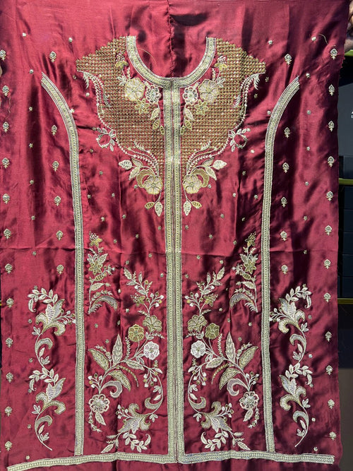 Ethnc Burgundy E-1077 Shamoz Silk - Ain Stores